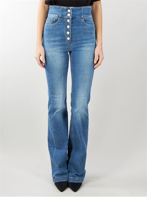 Palazzo jeans with buttoning Elisabetta Franchi ELISABETTA FRANCHI | Jeans | PJ43S41E2139